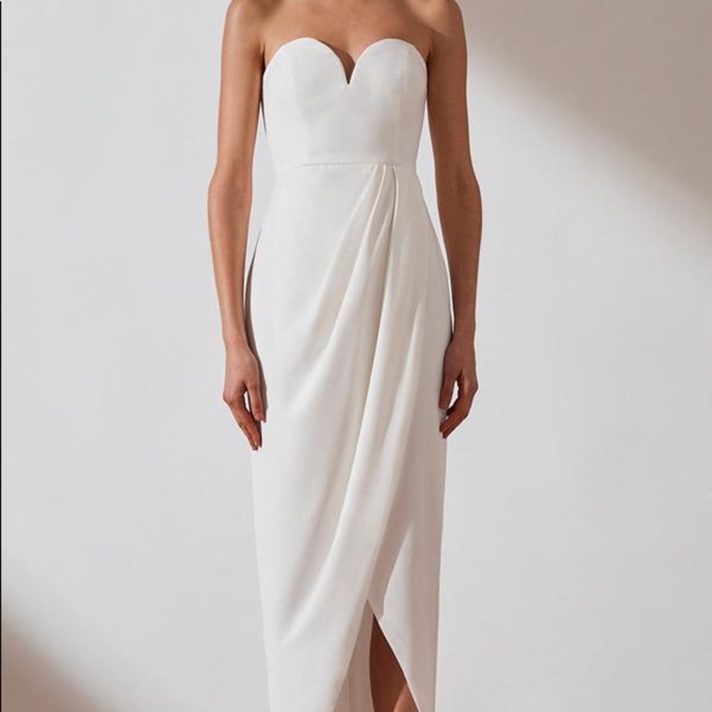 Shona Joy Bustier Draped Maxi Dress